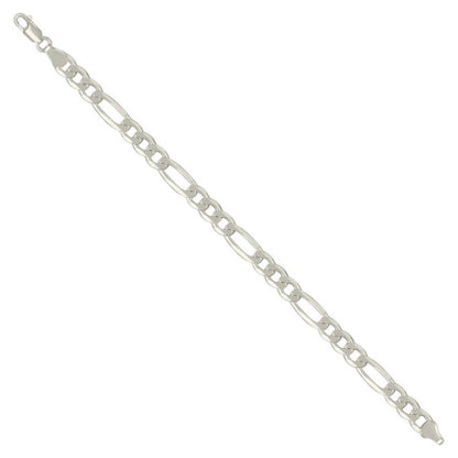 925 Silver Solid Classic Figaro 7.0mm