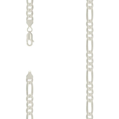 925 Silver Solid Classic Figaro 8.0mm