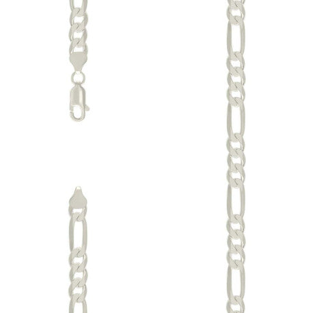 925 Silver Solid Classic Figaro 8.0mm
