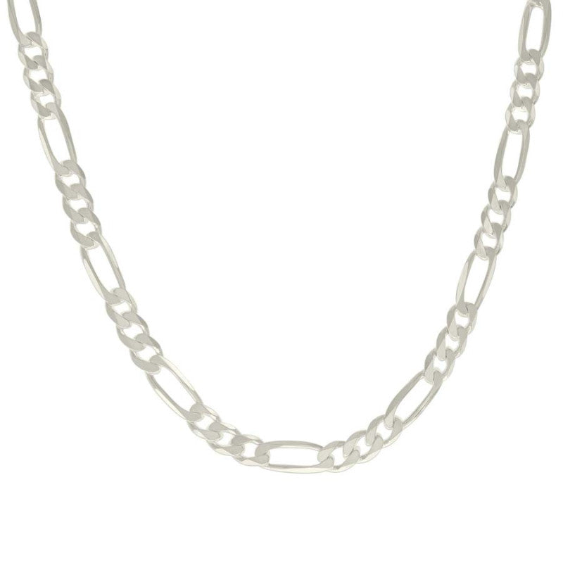 925 Silver Solid Classic Figaro 8.0mm
