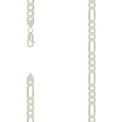 925 Silver Solid Classic Figaro 8.0mm