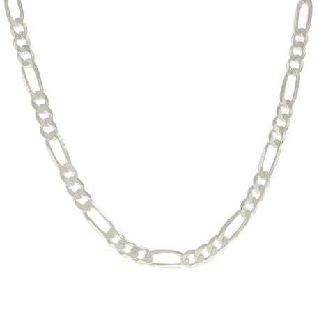 925 Silver Solid Classic Figaro 8.0mm