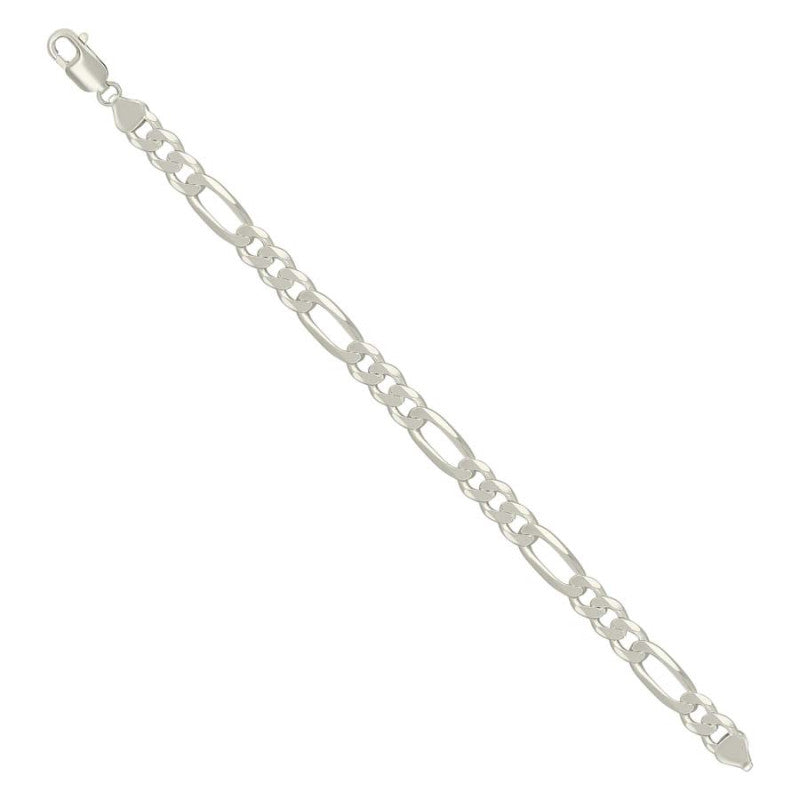 925 Silver Solid Classic Figaro 8.0mm