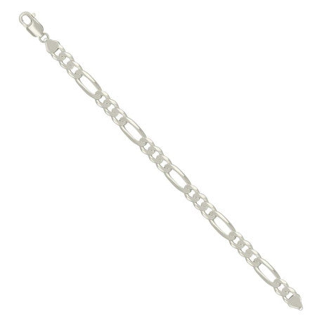 925 Silver Solid Classic Figaro 8.0mm
