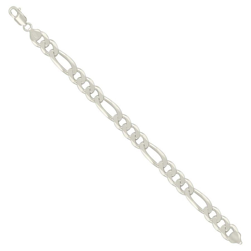 925 Silver Solid Classic Figaro 9.5mm