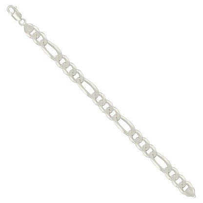 925 Silver Solid Classic Figaro 9.5mm