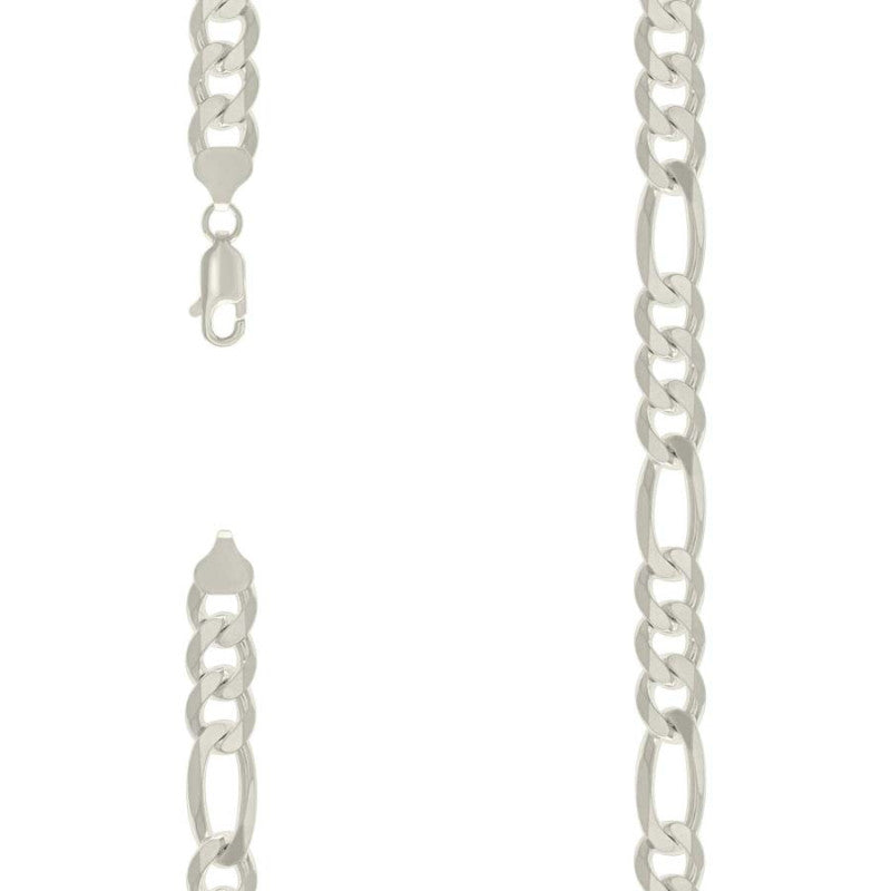 925 Silver Solid Classic Figaro 9.5mm