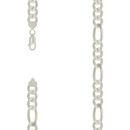 925 Silver Solid Classic Figaro 9.5mm