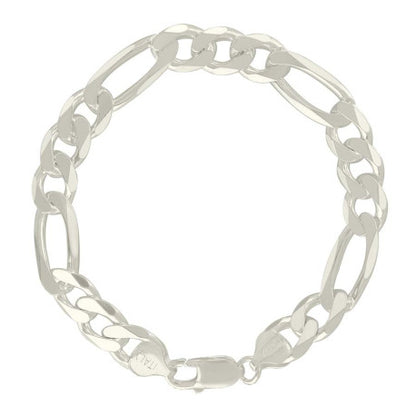 925 Silver Solid Classic Figaro 9.5mm
