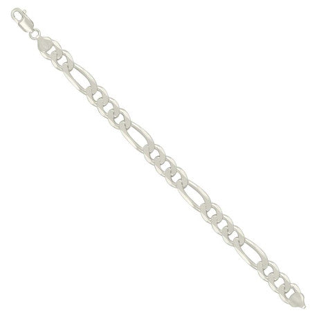 925 Silver Solid Classic Figaro 9.5mm