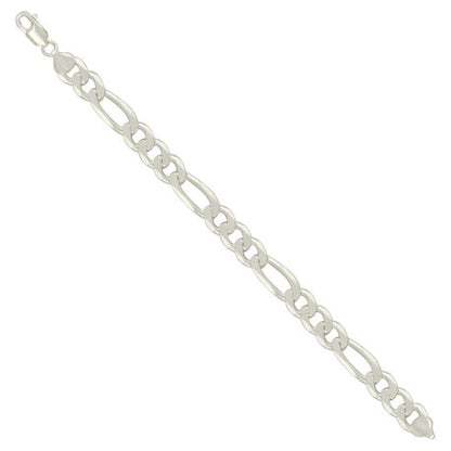 925 Silver Solid Classic Figaro 9.5mm