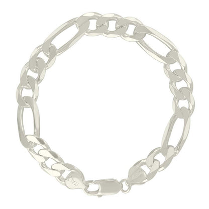 925 Silver Solid Classic Figaro 9.5mm