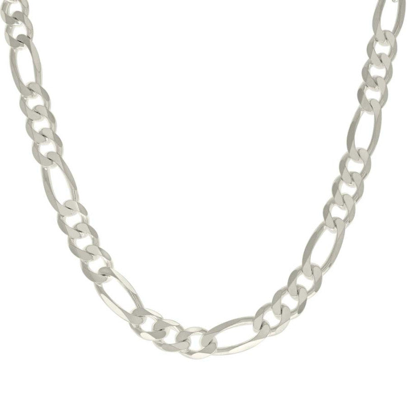 925 Silver Solid Classic Figaro 9.5mm