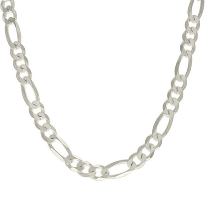 925 Silver Solid Classic Figaro 9.5mm