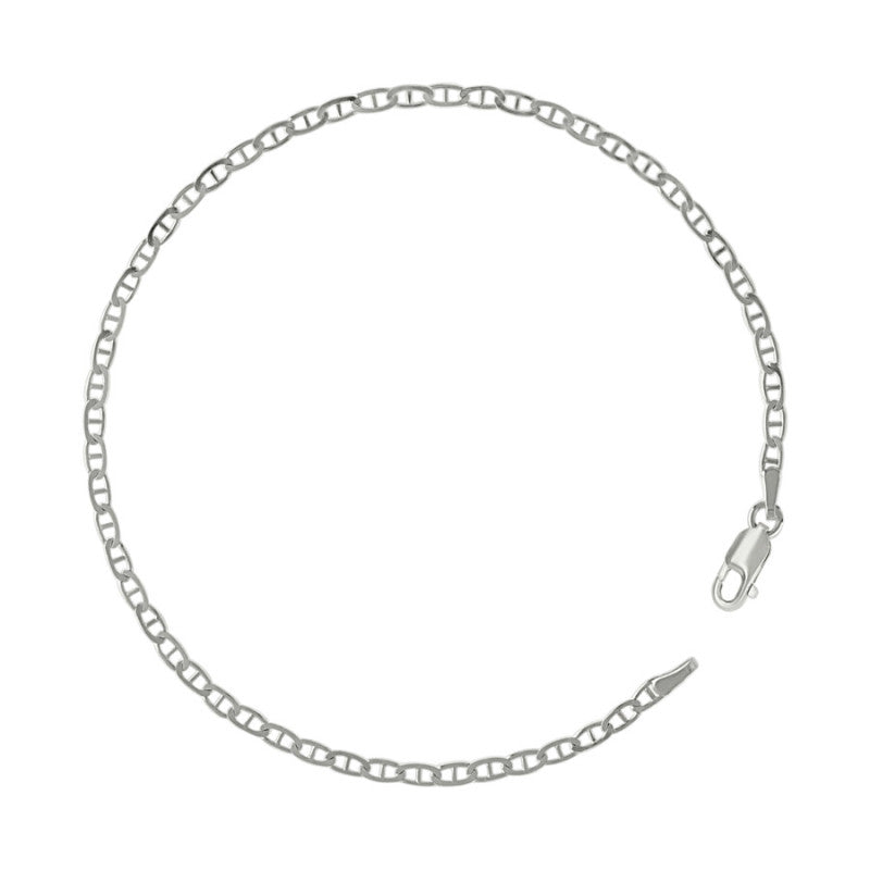 925 Sterling Silver Solid Classic Mariner Chain 2mm