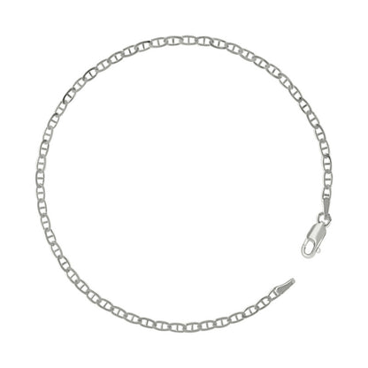 925 Sterling Silver Solid Classic Mariner Chain 2mm