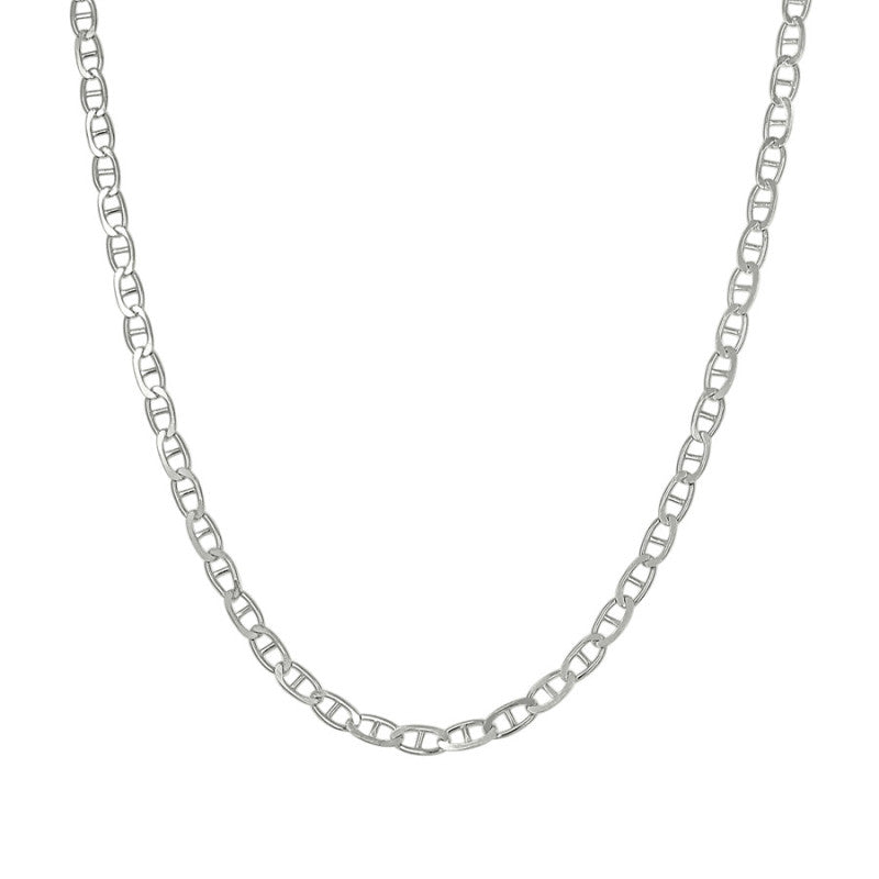 925 Sterling Silver Solid Classic Mariner Chain 2mm