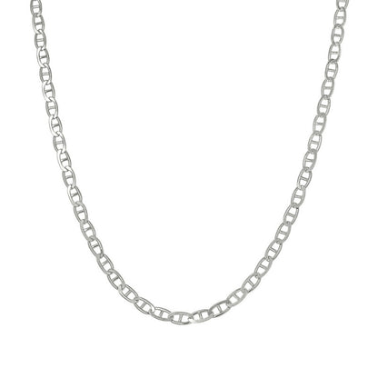 925 Sterling Silver Solid Classic Mariner Chain 2mm