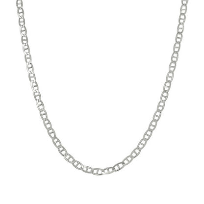 925 Sterling Silver Solid Classic Mariner Chain 2mm