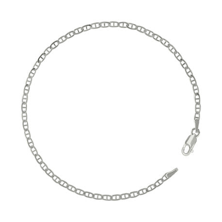 925 Sterling Silver Solid Classic Mariner Chain 2mm