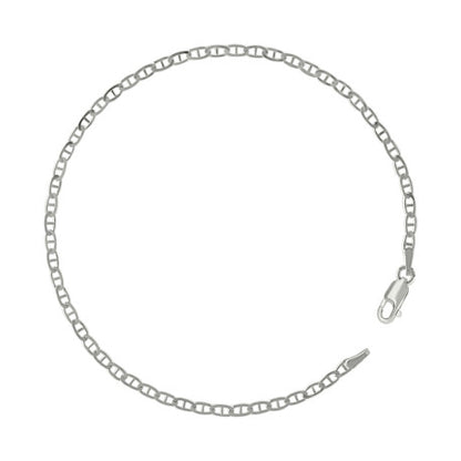 925 Sterling Silver Solid Classic Mariner Chain 2mm