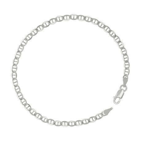 925 Sterling Silver Solid Classic Mariner Chain 3mm