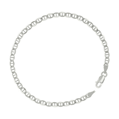 925 Sterling Silver Solid Classic Mariner Chain 3mm