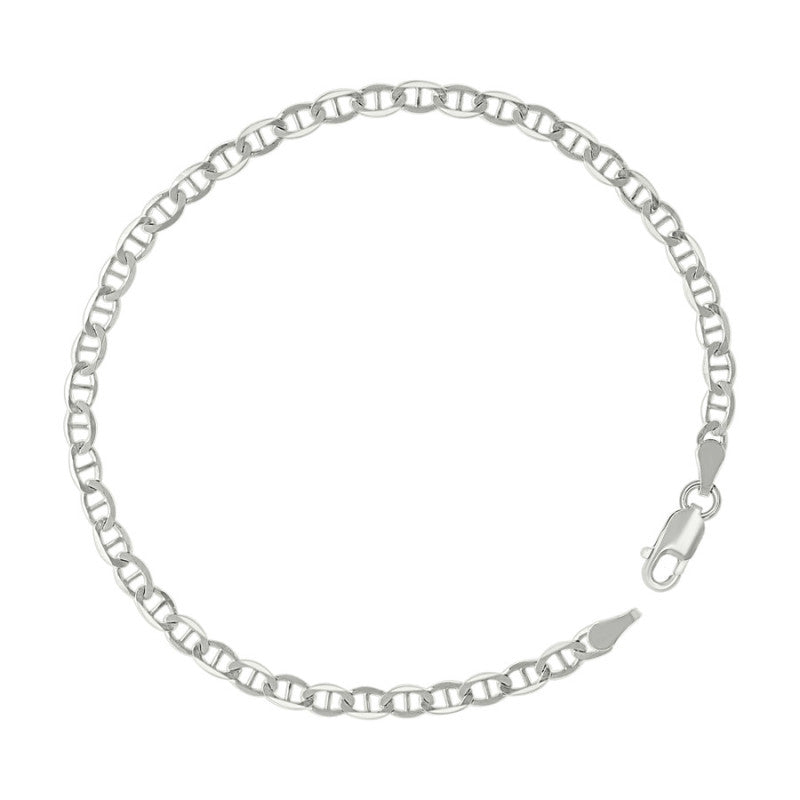925 Sterling Silver Solid Classic Mariner Chain 3mm