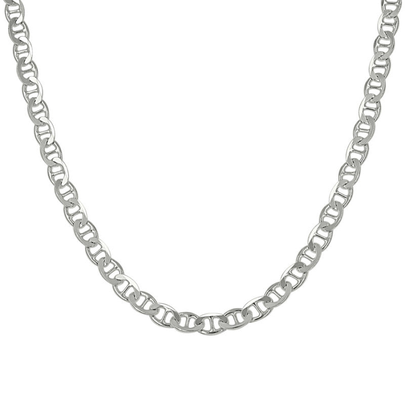 925 Sterling Silver Solid Classic Mariner Chain 3mm