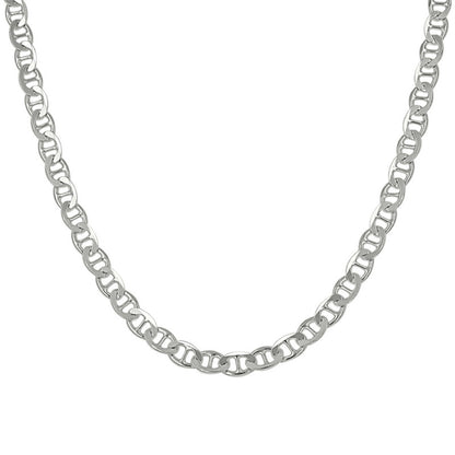 925 Sterling Silver Solid Classic Mariner Chain 3mm