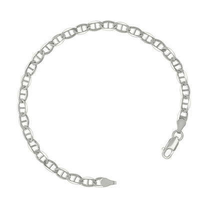 925 Sterling Silver Solid Classic Mariner Chain 4mm