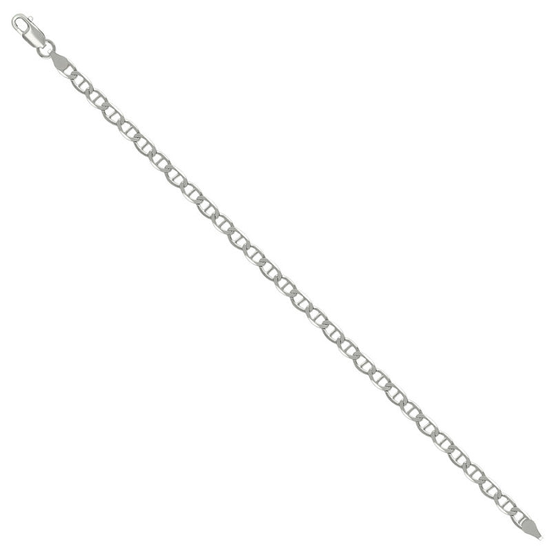 925 Sterling Silver Solid Classic Mariner Chain 4mm