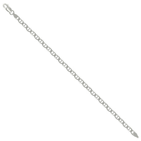 925 Sterling Silver Solid Classic Mariner Chain 4mm