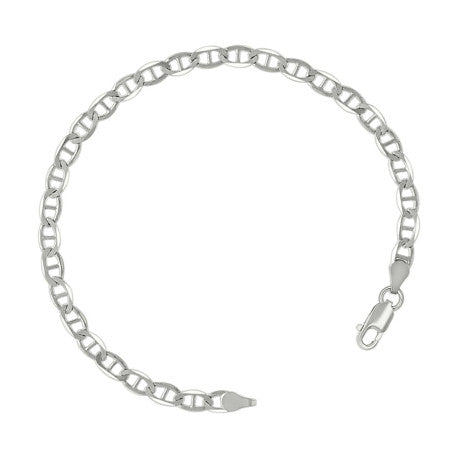 925 Sterling Silver Solid Classic Mariner Chain 4mm