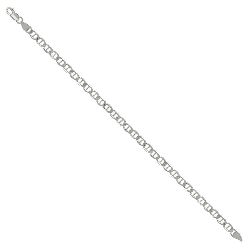 925 Sterling Silver Solid Classic Mariner Chain 5mm