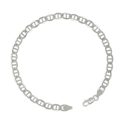 925 Sterling Silver Solid Classic Mariner Chain 5mm