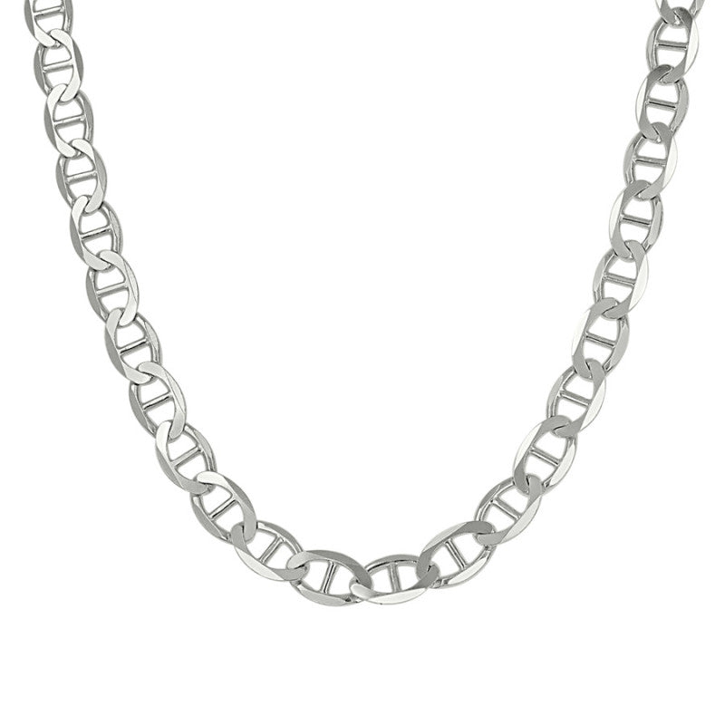 925 Sterling Silver Solid Classic Mariner Chain 5mm