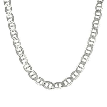 925 Sterling Silver Solid Classic Mariner Chain 5mm