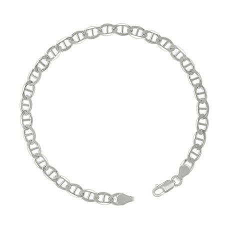 925 Sterling Silver Solid Classic Mariner Chain 5mm