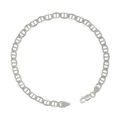 925 Sterling Silver Solid Classic Mariner Chain 5mm