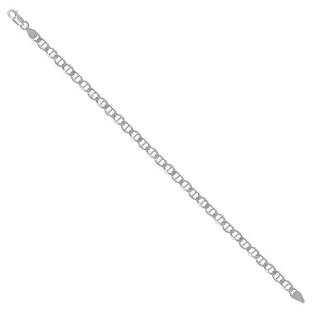 925 Sterling Silver Solid Classic Mariner Chain 5mm