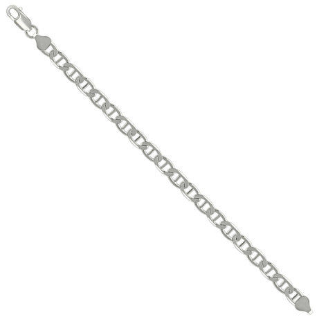 925 Sterling Silver Solid Classic Mariner Chain 6mm