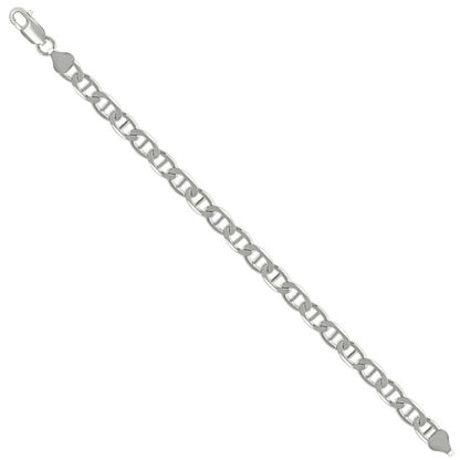 925 Sterling Silver Solid Classic Mariner Chain 6mm
