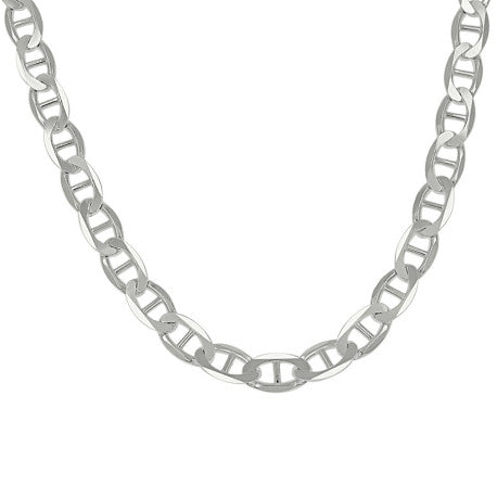 925 Sterling Silver Solid Classic Mariner Chain 6mm