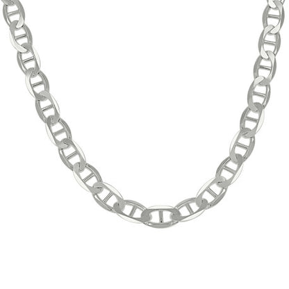 925 Sterling Silver Solid Classic Mariner Chain 6mm