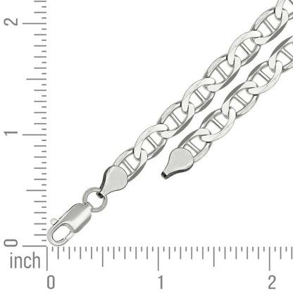 925 Sterling Silver Solid Classic Mariner Chain 6mm