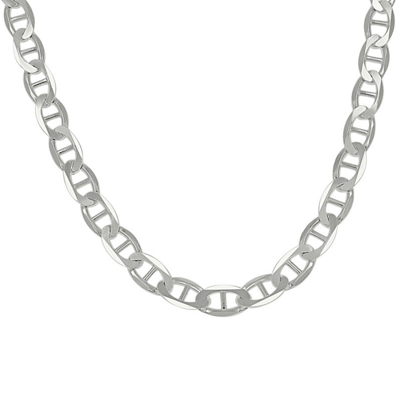 925 Sterling Silver Solid Classic Mariner Chain 6mm