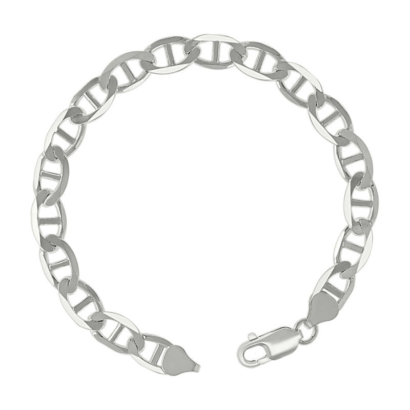 925 Sterling Silver Solid Classic Mariner Chain 7mm