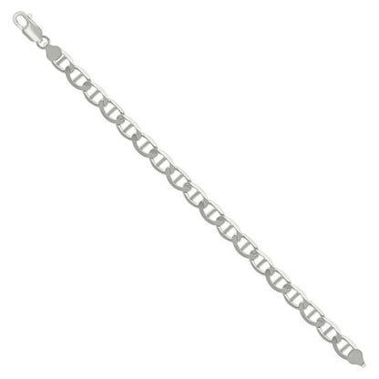 925 Sterling Silver Solid Classic Mariner Chain 7mm