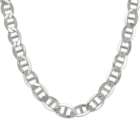 925 Sterling Silver Solid Classic Mariner Chain 7mm